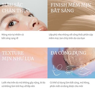 Má hồng dạng phấn dẻo mềm mịn dễ tán hince True Dimension Glow Cheek 9g