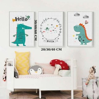 7 Sét 3 Tranh Trang Trí Phòng Em Bé Cự Cute BH09- Tranh Treo Tường Phòng Ngủ, Khu Vui Chơi Của Bé...