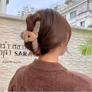 SET KẸP TÓC LÔNG CÀNG CUA 6 MÓN MÀU NÂU NUDE PHONG CÁCH HÀN QUỐC