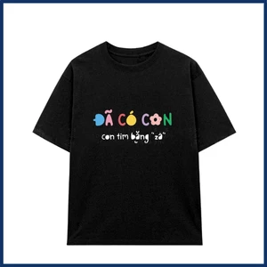 Áo thun in chữ đã có con tim băng giá slogan hài hước áo phông unisex nam nữ chất liệu cotton mềm mại co dãn ta529