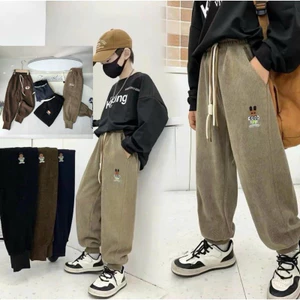 Quần nhung trẻ em Quần mùa đông NHUNG LÓT LÔNG size từ 16-55kg Hàng QC quần dài đi học cho bé