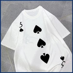 Áo phông unisex lá bài ba bích áo thun nam nữ hot trend cặp đôi hình lá bài độc đáo chất liệu cotton mềm ta536