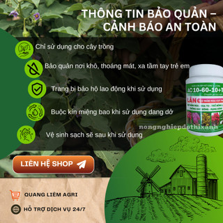 Phân bón lá Siêu Lân AC NPK 10-60-10 + TE Á Châu - chuyên gia tạo mầm hoa (hũ 100gram)