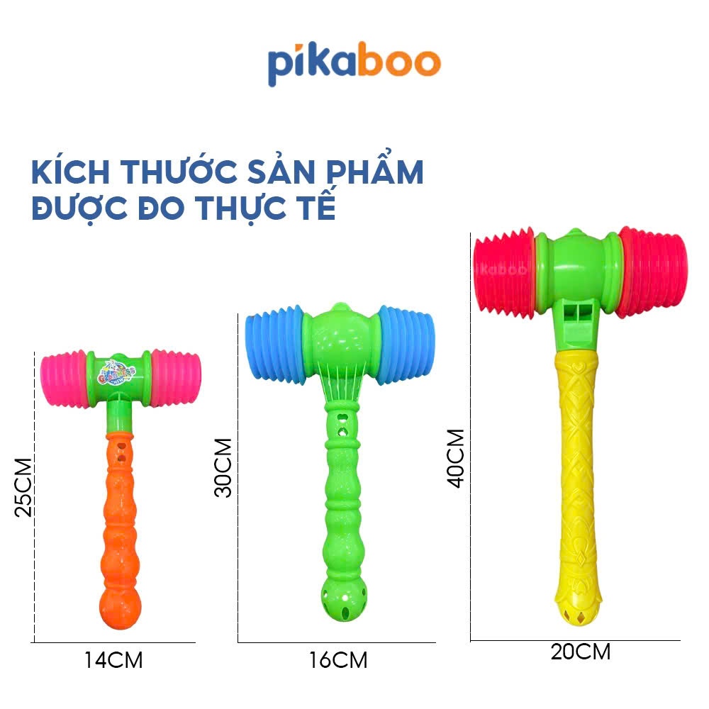 Ảnh Búa nhựa hơi 2 đầu Pikaboo, chất liệu nhựa ABS an toàn, kích thích trí tuệ và tư duy phản xạ cho bé 3