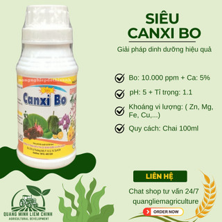 Phân vi lượng siêu Canxi Bo, xanh lá, hoa và trái non lọ Bình Điền Vươn Xanh (hũ 100ml)