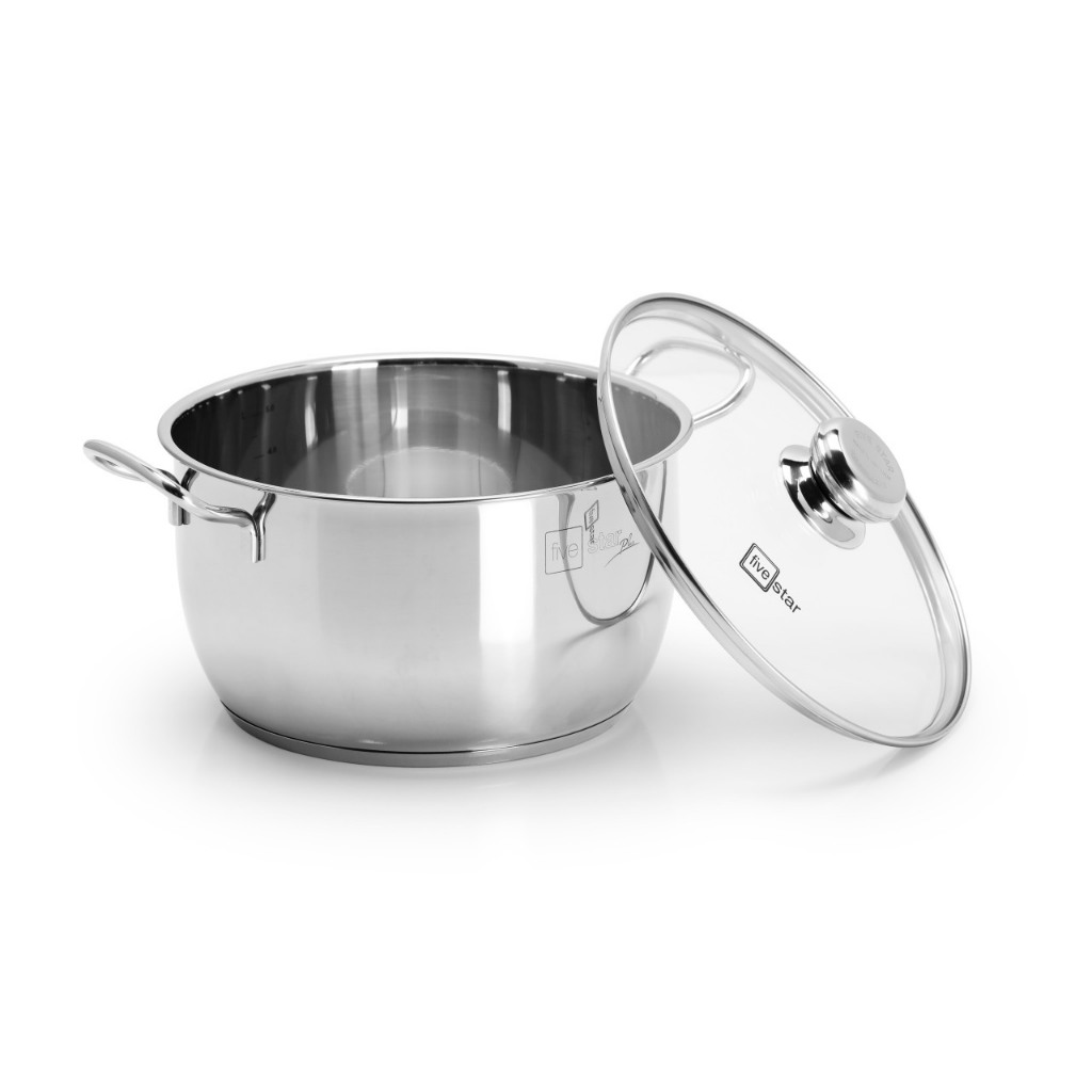 Ảnh Nồi Inox 304 cao cấp Fivestar Plus nắp kính, 3 đáy dùng được nhiều loại bếp size 16cm | 18cm | 20cm | 24cm 2