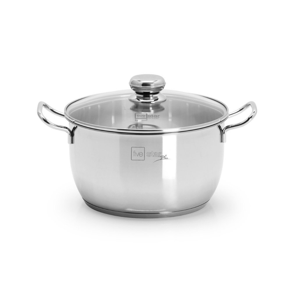 Ảnh Nồi Inox 304 cao cấp Fivestar Plus nắp kính, 3 đáy dùng được nhiều loại bếp size 16cm | 18cm | 20cm | 24cm 1