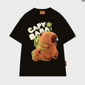 Áo phông nam nữ in hình capybara hy korea balo áo thun nữ unisex tay ngắn thời trang chất cotton co giãn cổ tròn ta512
