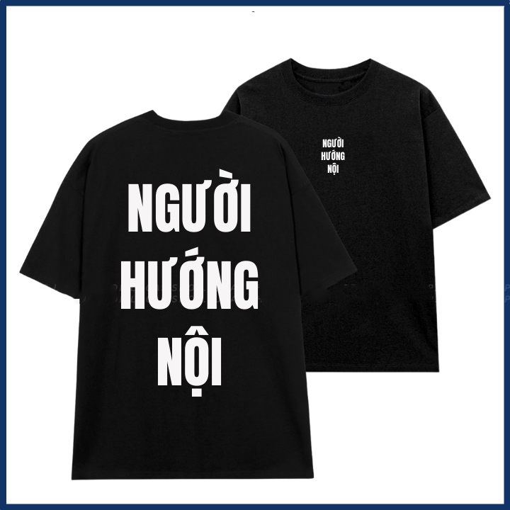 Áo thun in chữ người hướng nội slogan hài hước áo phông unisex nam nữ chất liệu cotton mềm mại co dãn ta526