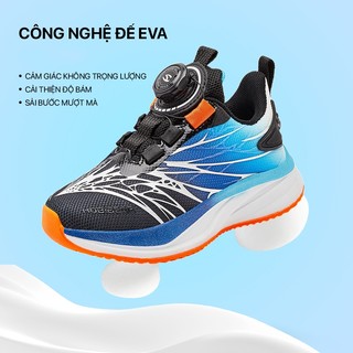 Giày thể thao chạy bộ Hobibear khóa xoay hai chiều GS8637, giày chạy bộ phong cách dành cho bé trai