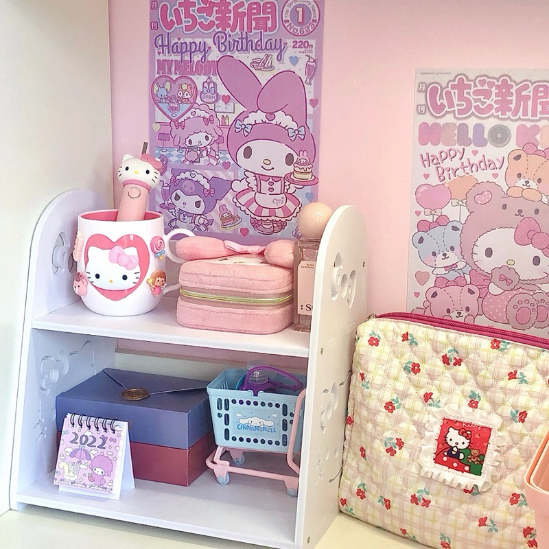 Kệ đựng sách vở, đồ dùng, mỹ phẩm Kuromi, hellokitty,...