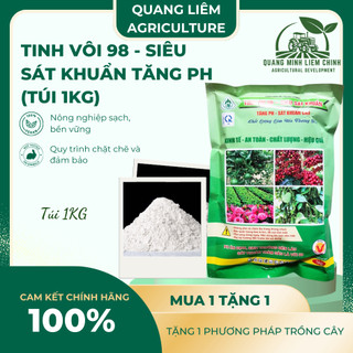 Tinh vôi 98 - Siêu sát khuẩn tăng PH sát khuẩn cao, sát khuẩn đất đai trong nông nghiệp (Túi 1kg)