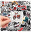 Set 60 Sticker Xe Máy Cổ Điển Chống Nước Dán Laptop Vali Mũ Bảo Hiểm Sổ Tay