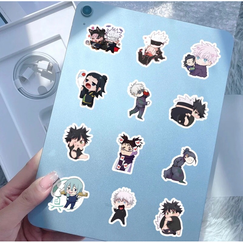 60 Miếng Dán Jujutsu Kaisen - Đề Can Anime Kawaii Dễ Thương Cho Điện Thoại, Laptop & Hành Lý (Quà Tặng Trẻ Em)