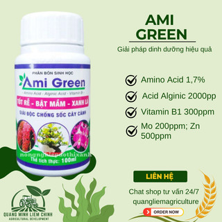 Phân Bón Sinh Học Ami Green  Tốt Rễ - Bật Mầm - Xanh Lá (100ml)