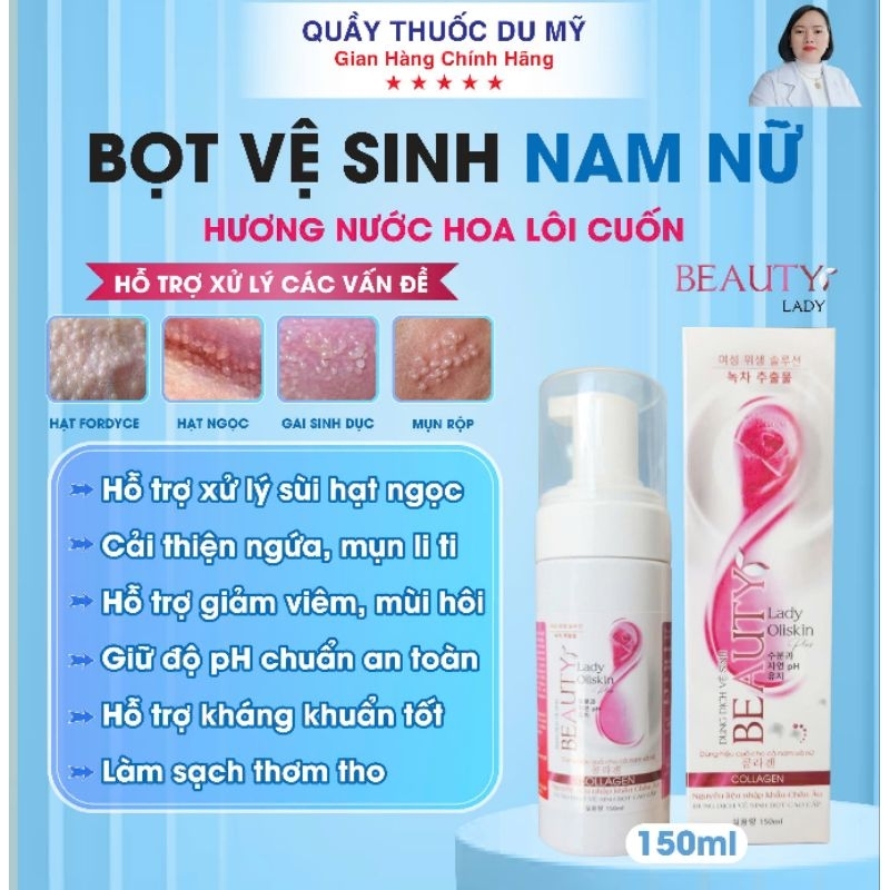 Dung Dịch Vệ Sinh Bọt Cao Cấp BEAUTYLADY- 150ml COLLAGEN Hỗ Trợ Làm Sạch Thơm