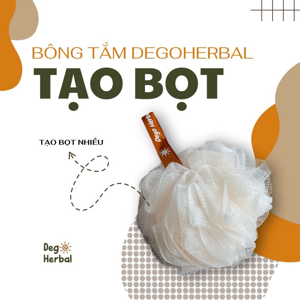 Ảnh Bông tắm tạo bọt mềm mịn sợi thiên nhiên Dego cao cấp 2