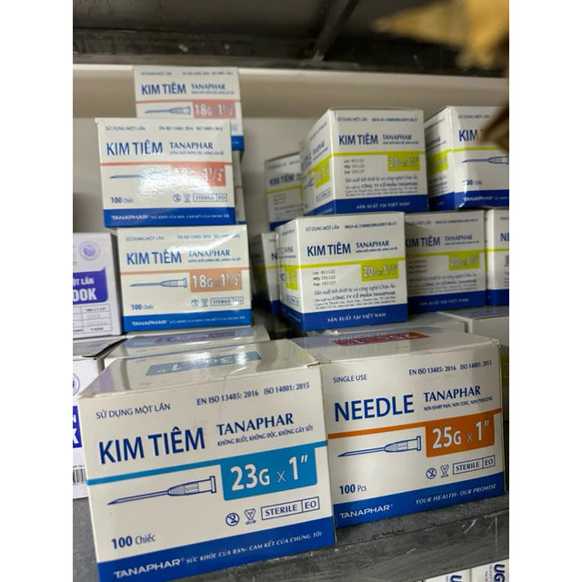 ❤️ Hộp 100 đầu Kim tiêm - kim tiêm vô trùng 18G; 20G; 23G; 25G; 26G TANAPHAR kim tiêm tanaphar 18g 20g 23g 25g 26g