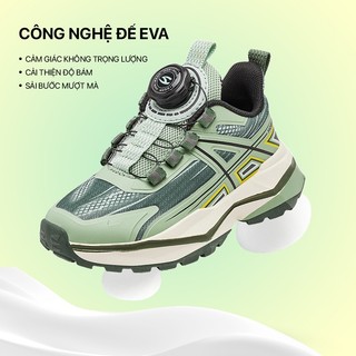Giày bóng rổ Hobibear có khóa xoay GS8662 cao cấp, giày thể thao dành cho bé trai màu xanh pastel