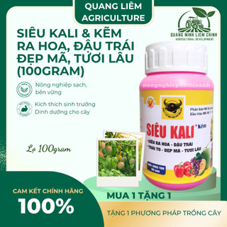 Phân Bón Lá Siêu Kali & Kẽm Hiệu Đầu Trâu  Ra Hoa, Đậu Trái, Đẹp Mã, Tươi Lâu (Hũ 100gram)