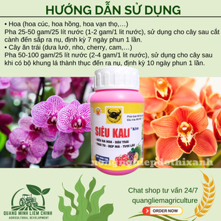 Phân Bón Lá Siêu Kali & Kẽm Hiệu Đầu Trâu  Ra Hoa, Đậu Trái, Đẹp Mã, Tươi Lâu (Hũ 100gram)