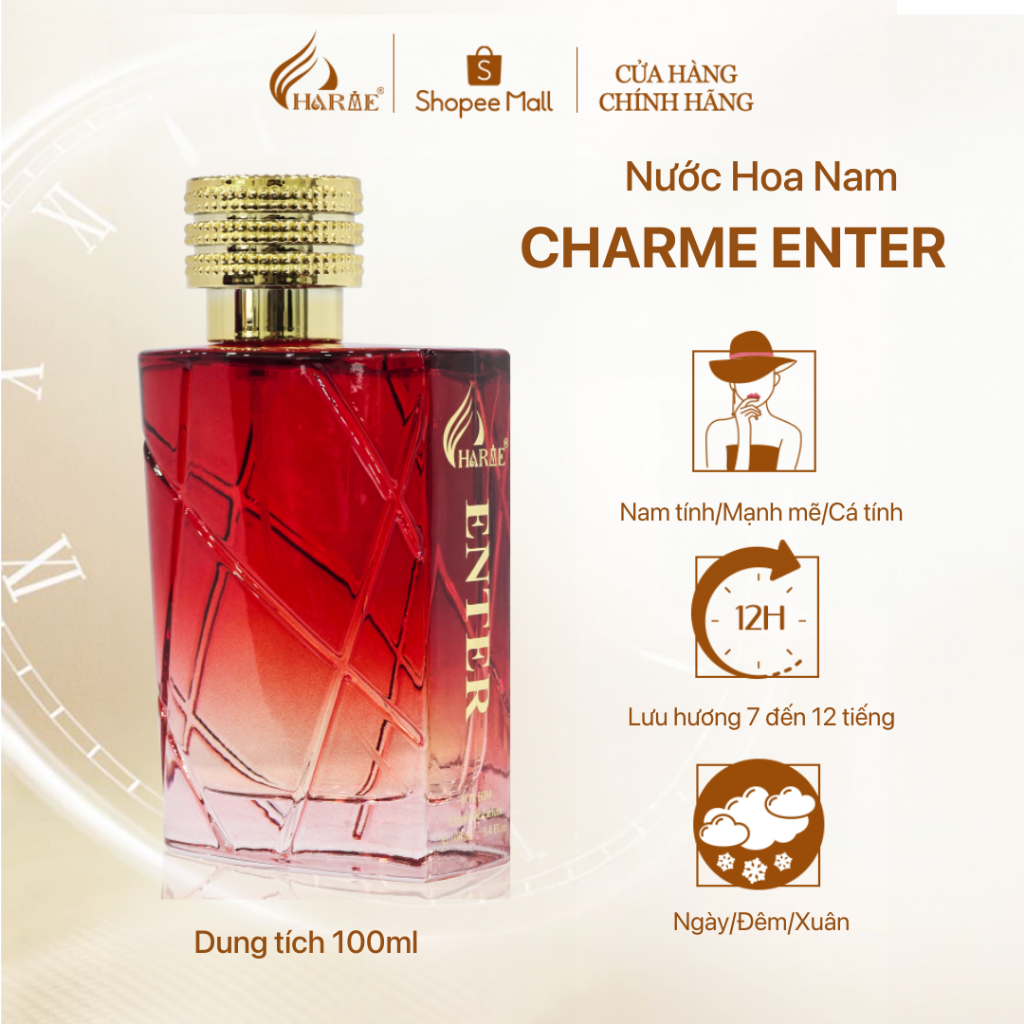 Ảnh Nước Hoa Nam CHARME ENTER 2024 NEW 100ml Nam Tính, Mạnh Mẽ Hương Cam Chanh Tươi Mát 3