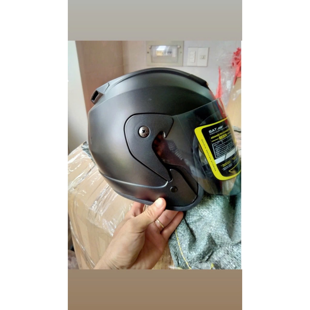 Nón bảo hiểm 3/4 bopa có kính đi phượt hàng chính hãng [ MÀU ĐEN TRƠN ]- Mũ bảo hiểm phượt chuẩn phượt VÒNG ĐẦU 52-60CM