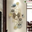 Đồng hồ treo tường trang trí nhà cửa hoa lá cành Lianzhang JJT nghệ thuật kim trôi Viva Decor V2111