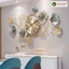 Đồng hồ treo tường trang trí nhà cửa hoa lá cành Lianzhang JJT nghệ thuật kim trôi Viva Decor V2111
