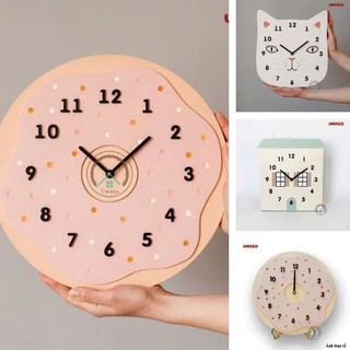 Đồng Hồ Trang Trí Treo Tường Để Bàn Đẹp Cute Phong Cách Hiện Đại - BƠ DECOR [Tặng kèm móc treo và Pin]