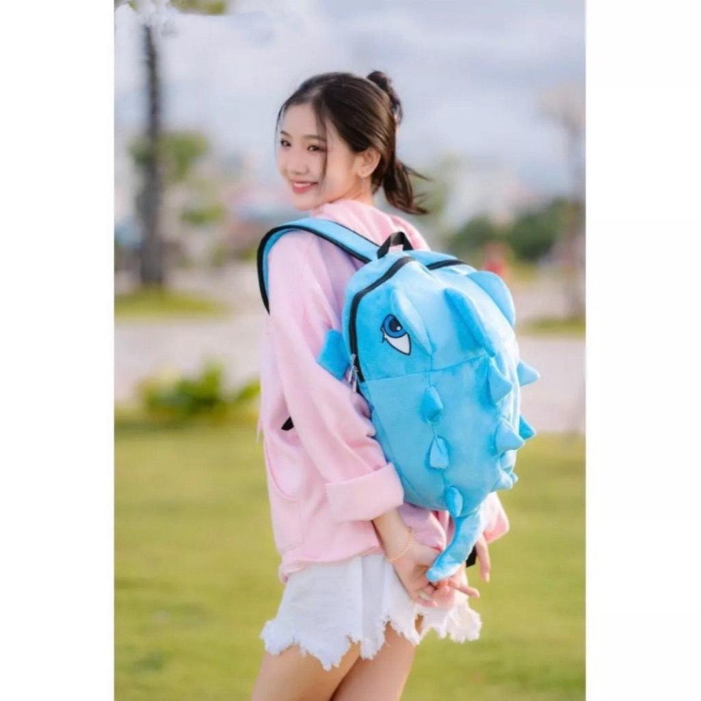 Balo Rồng và Balo Khủng Long nhiều màu sắc, Vải Nhung Mịn, Đựng vừa nón fullface, laptop, sách vở đi học - Đeo Vai