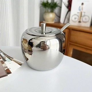 Hũ gia vị inox 316NDT cao cấp Oyatton [22]  Hình quả táo decor bếp đẹp