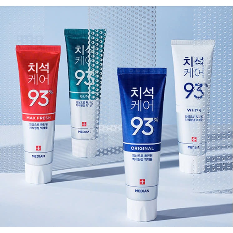 Kem Đánh Răng MEDIAN 93% Trắng Răng, Ngừa Mảng Bám, Chống Viêm Lợi, Giúp Hơi Thở Thơm Mát 120g