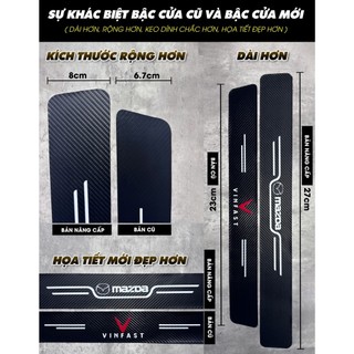 Bộ Miếng Dán Chống Xước Bậc Cửa Xe Ô Tô- Phiên Bản Mới, Chống Trầy Hiệu Quả