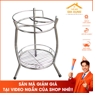 Chân kệ Inox để bình nước 20L hoặc nồi cơm điện loại tròn