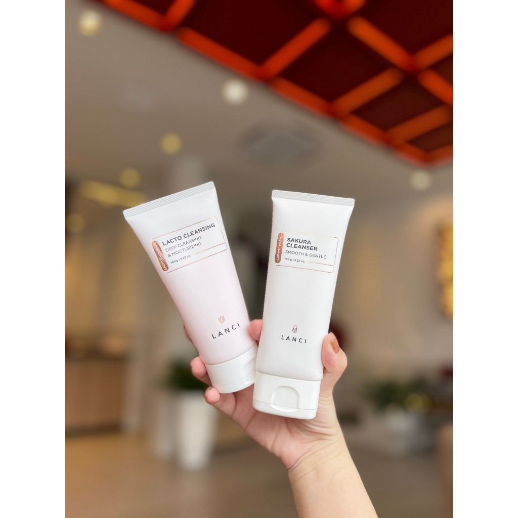 Ảnh Sữa rửa mặt dưỡng da Lanci Sakura Cleanser hỗ trợ cấp ẩm làm trắng da mặt 100g K Naturals 2