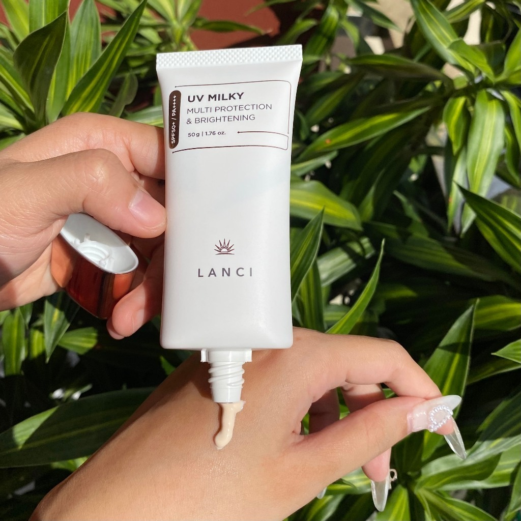 Ảnh Sữa chống nắng Lanci UV Milky Multi Protection & Brightening 50g làm sáng ngừa tia UV giúp bảo vệ da 4