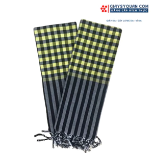 Khăn Rằn Nam Bộ Loại Tốt, Màu Vàng - Đen Khổ Lớn 160X60 cm