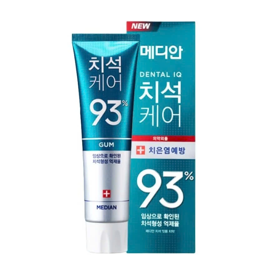 Kem Đánh Răng Median IQ 93% Tartar Gum Toothpaste 120g Ngăn Ngừa Viêm Nướu, Dùng Cho Người Sâu Răng