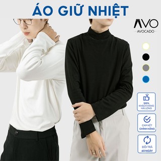 Áo Giữ Nhiệt Nam Nữ mùa đông Avocado Áo Thun Lót Nỉ Nam Dài Tay Cổ Cao Giữ Ấm cơ thể ko bai xù Thể Thao Cao Cấp Big Size