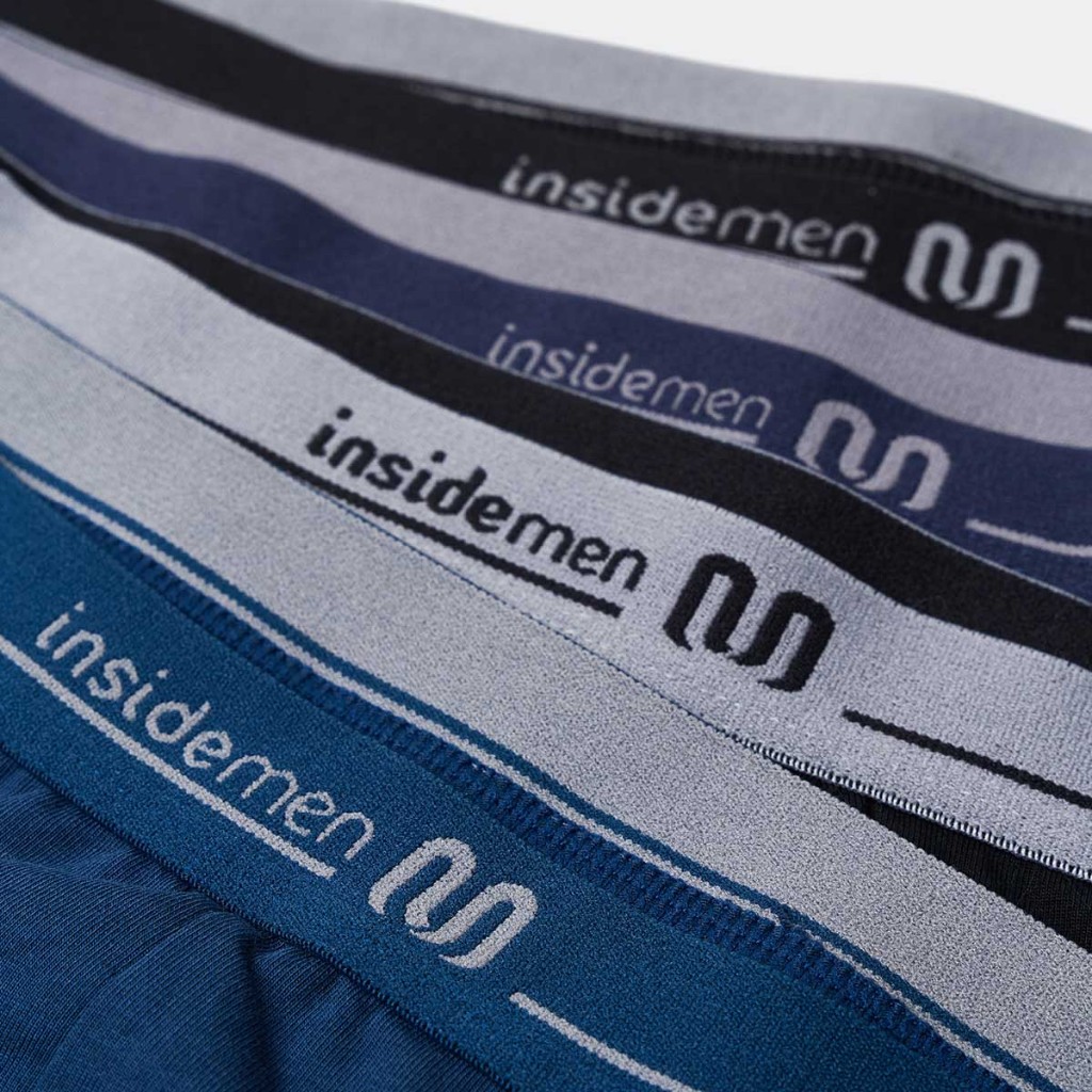 Quần lót nam Boxer INSIDEMEN vải cotton mềm mại thoáng khí co giãn 4 chiều IBX007EDP02