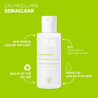 Nước làm sạch da tẩy trang và giúp loại bỏ dầu cho da SVR Sebiaclear Eau Micellaire 75ml