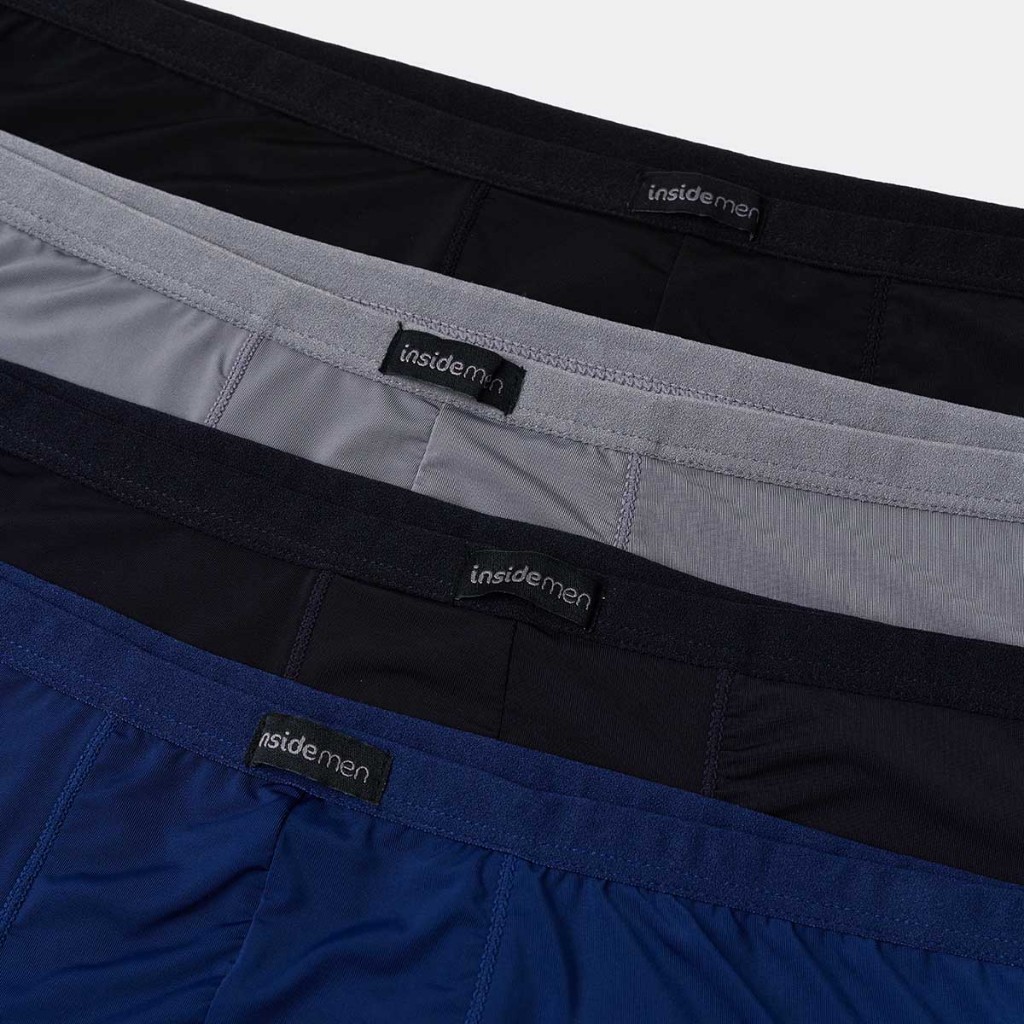 Quần lót nam boxer INSIDEMEN cao cấp Polyamide mềm mịn co giãn thoải mái nhẹ nhàng với làn da IBX008