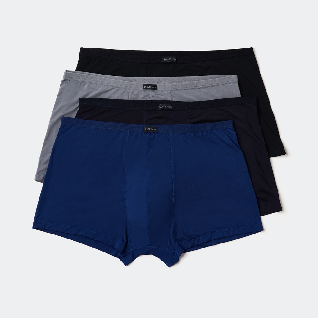 Quần lót nam boxer INSIDEMEN cao cấp Polyamide mềm mịn co giãn thoải mái nhẹ nhàng với làn da IBX008