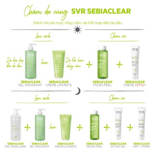 Nước tẩy trang svr cho da dầu mụn, làm sạch và dịu nhẹ SVR Sebiaclear Eau Micellaire 400ml