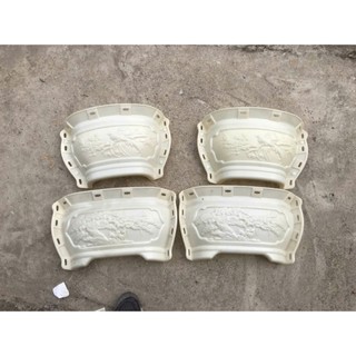 Khuôn chậu cảnh bể khánh dài 60 rộng 46 cao 20  – Hoa văn Tùng, Hươu, Chim công, Hoa cúc chất liệu nhựa abs