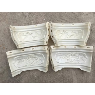 Khuôn chậu cảnh bể khánh dài 60 rộng 46 cao 20  – Hoa văn Tùng, Hươu, Chim công, Hoa cúc chất liệu nhựa abs