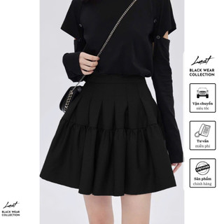 Set áo dài tay cut out kèm chân váy xếp ly xòe LUST chất liệu dày dặn ĐT195