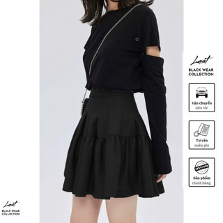 Set áo dài tay cut out kèm chân váy xếp ly xòe LUST chất liệu dày dặn ĐT195