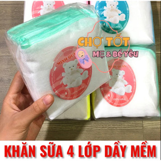 Sét 10 CÁI Khăn Sữa Cho Bé 4 Lớp, Khăn Xô Sữa